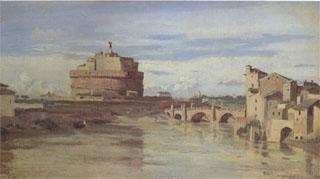 Jean Baptiste Camille  Corot The Castel Sant'Angelo and the Tiber (mk05)